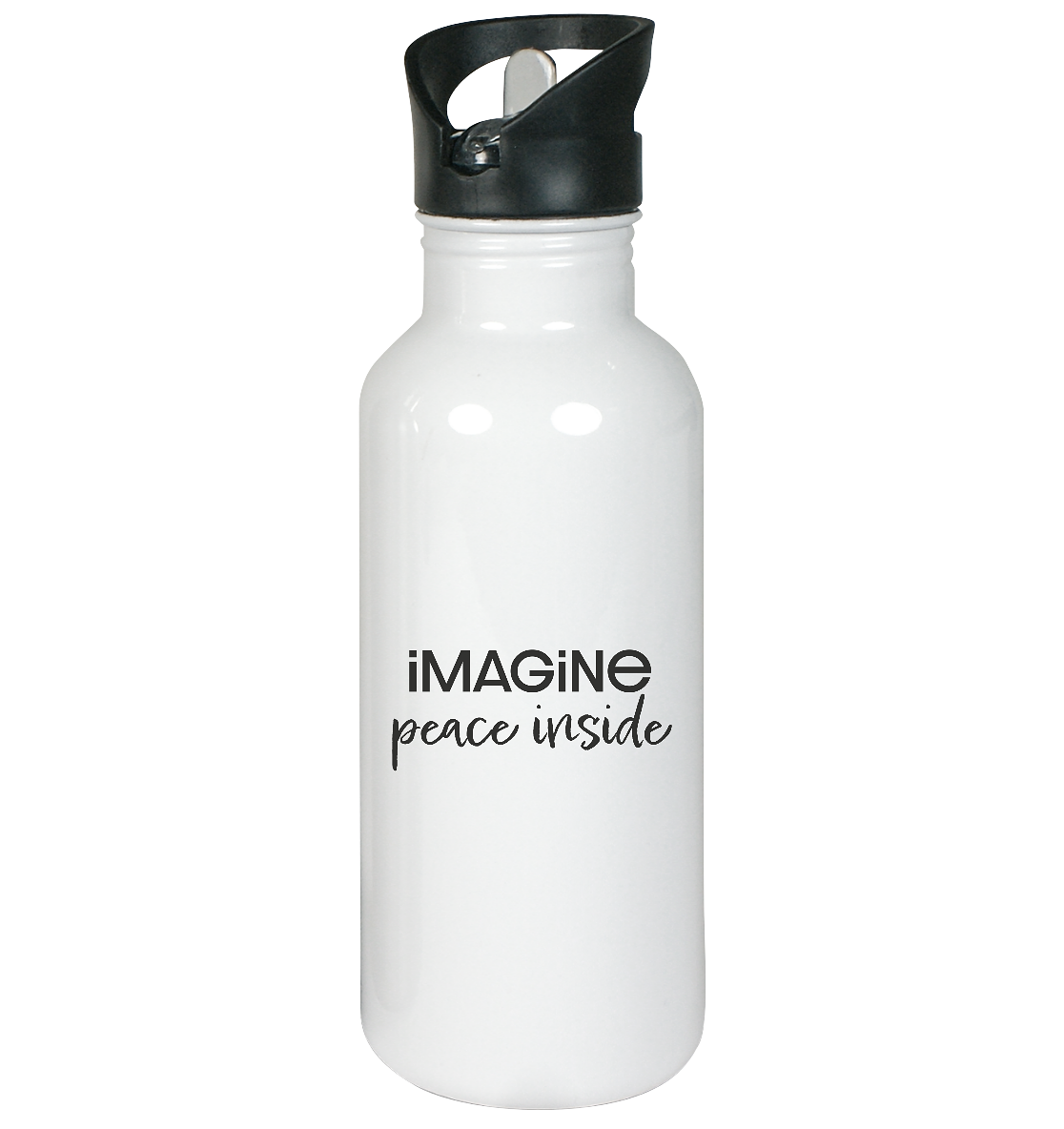 imagine peace inside - Edelstahl-Trinkflasche