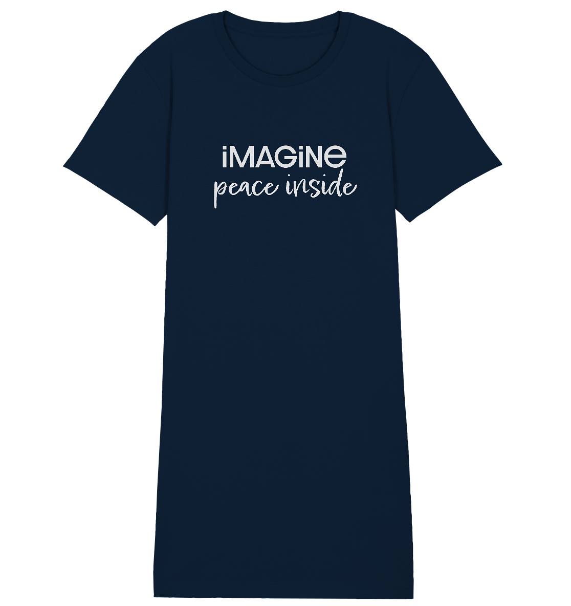 imagine peace inside - Ladies Organic Shirt Dress