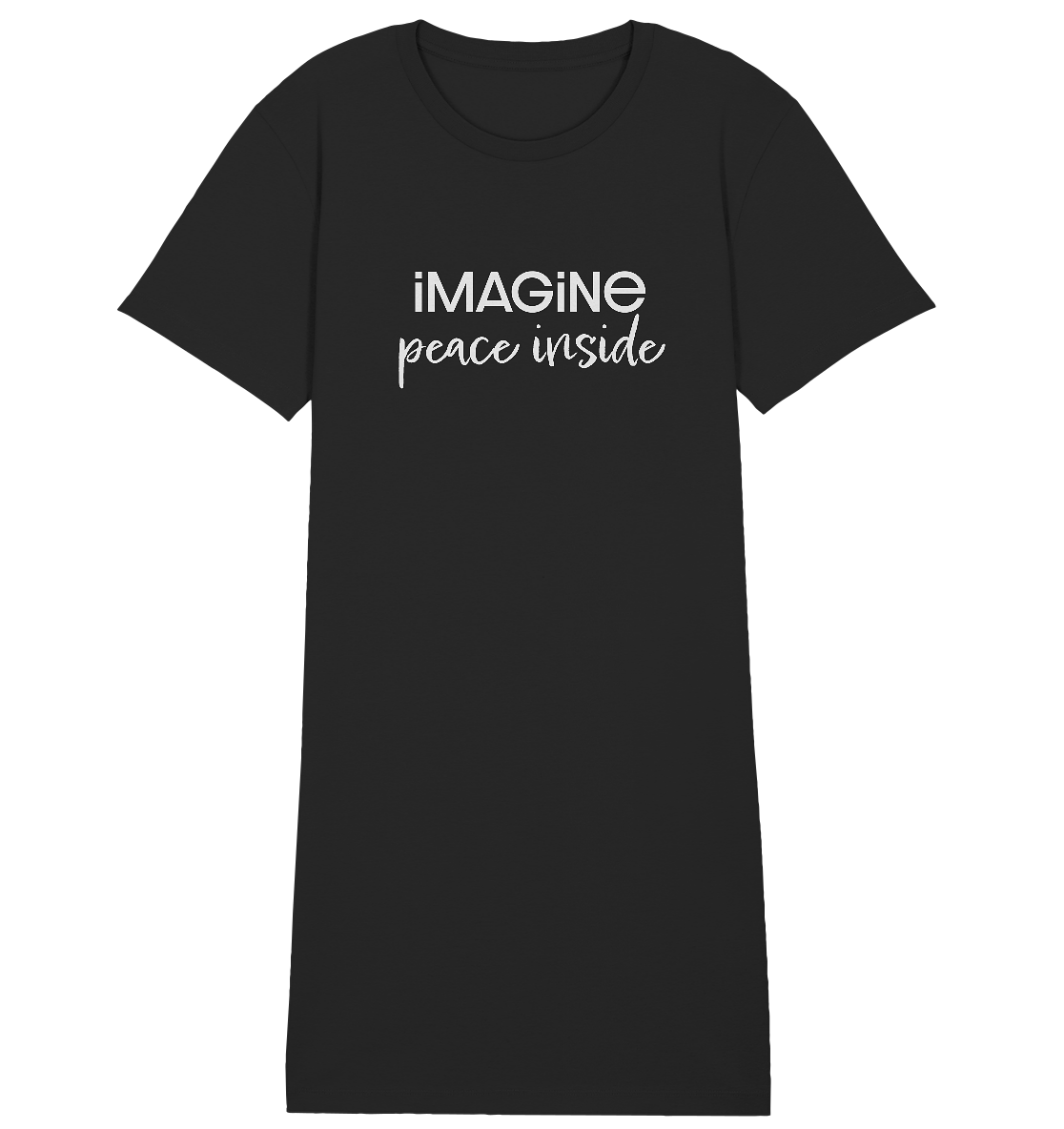 imagine peace inside - Ladies Organic Shirt Dress