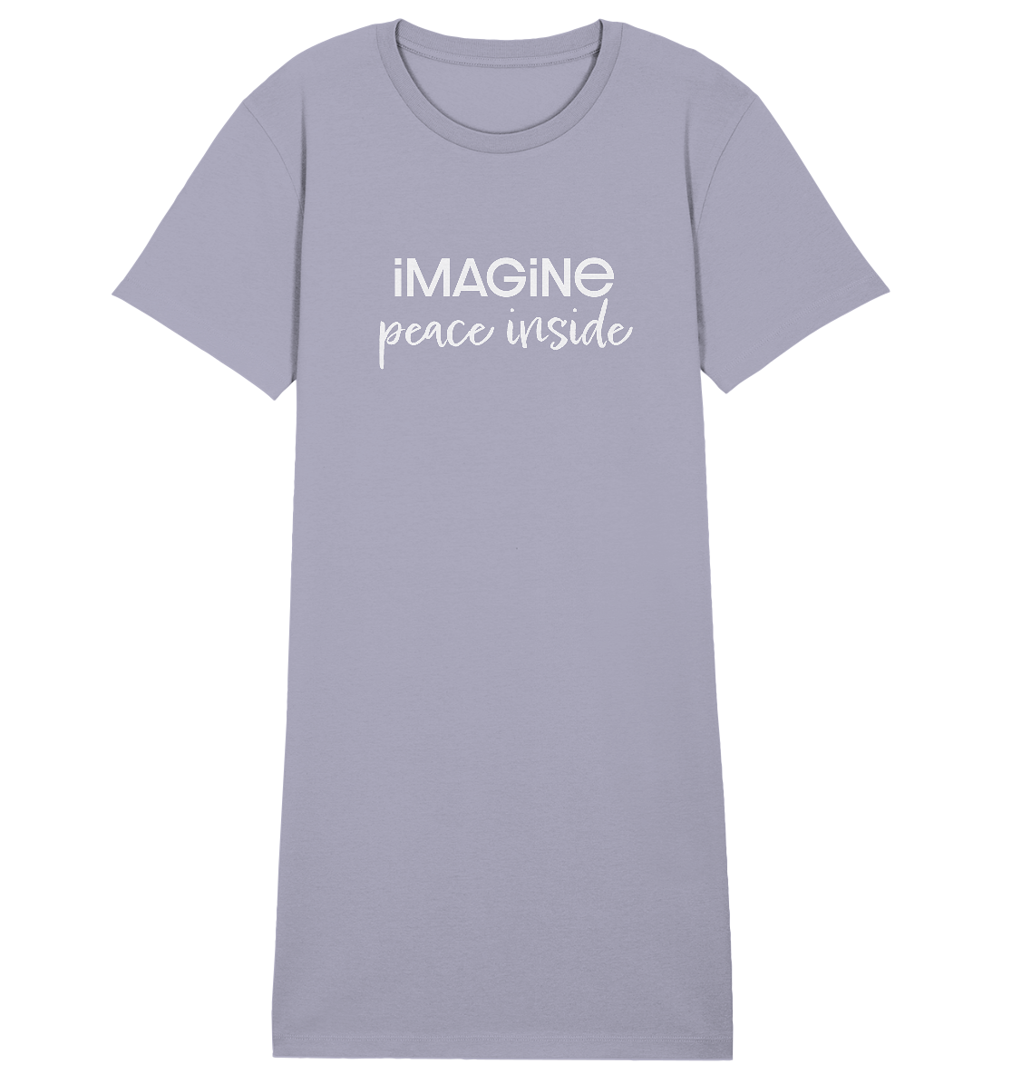 imagine peace inside - Ladies Organic Shirt Dress