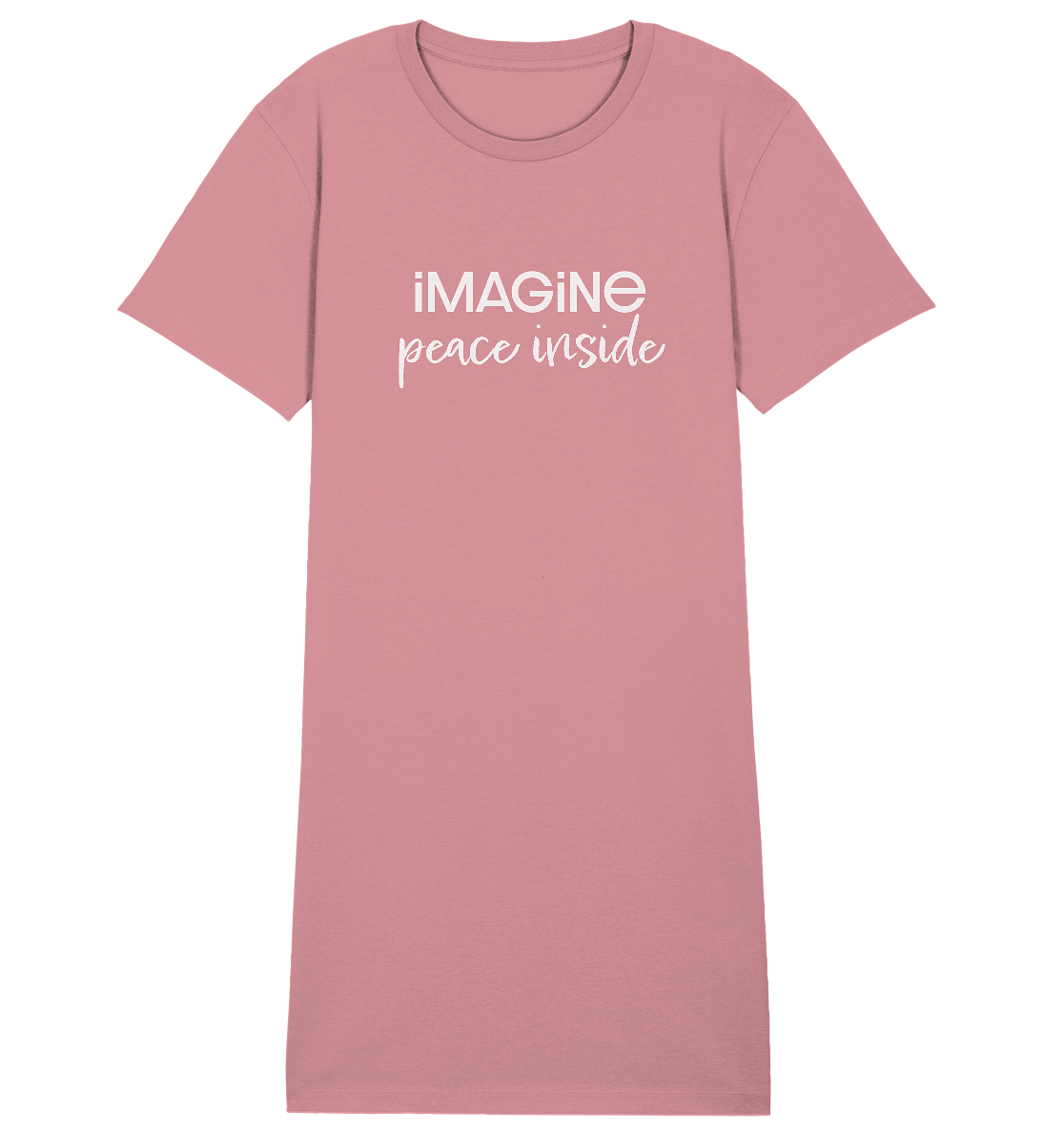imagine peace inside - Ladies Organic Shirt Dress