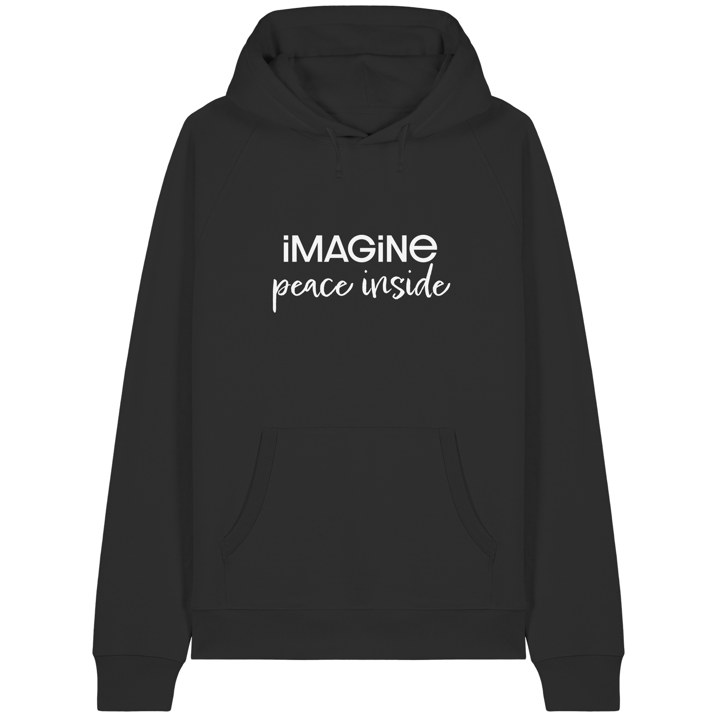 imagine peace inside - Organic Raglan Hoodie