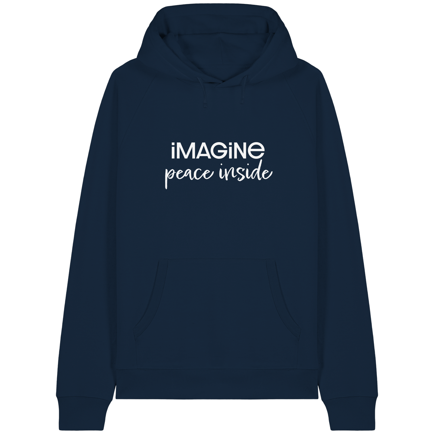 imagine peace inside - Organic Raglan Hoodie