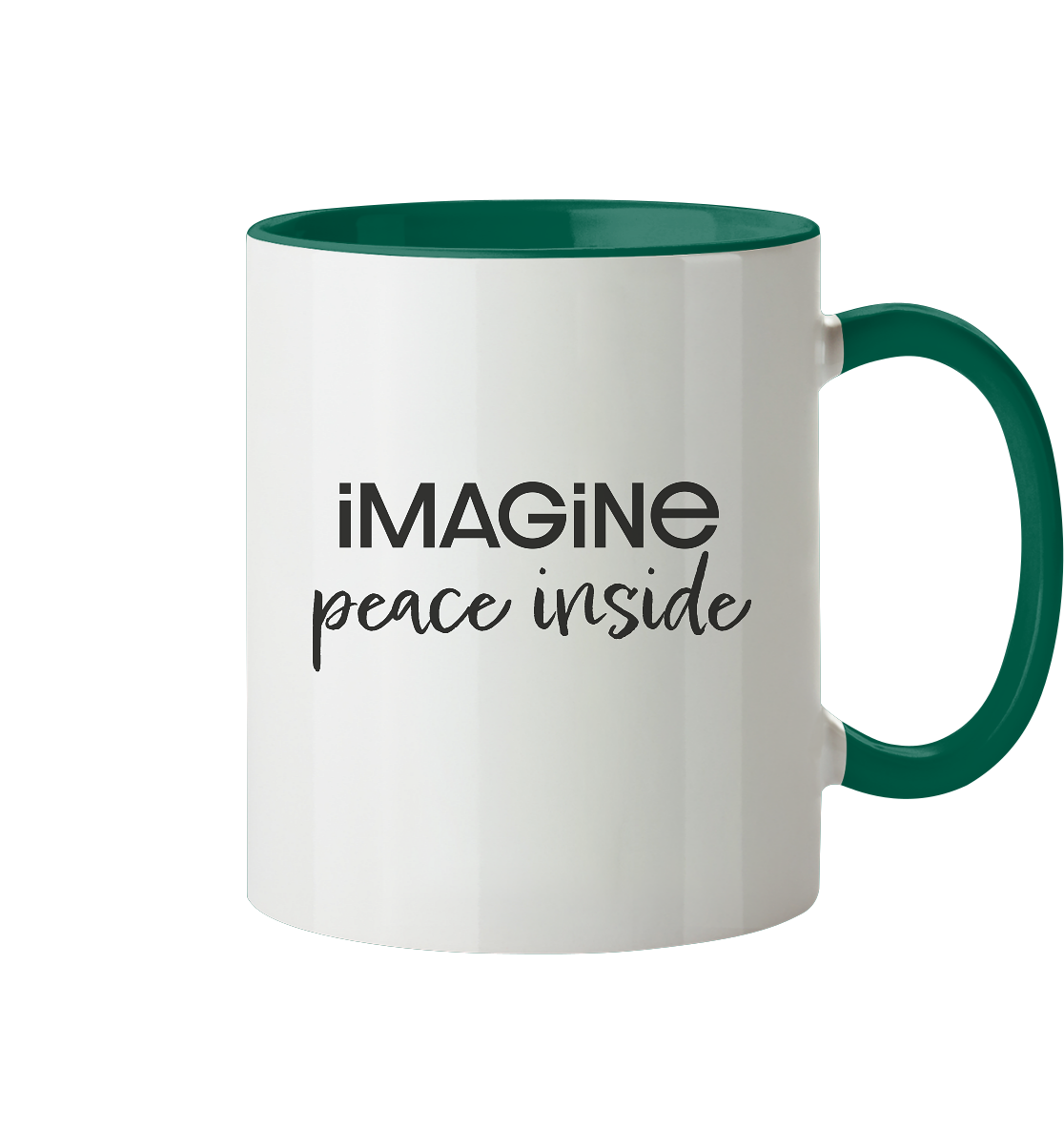 imagine peace inside - Tasse zweifarbig