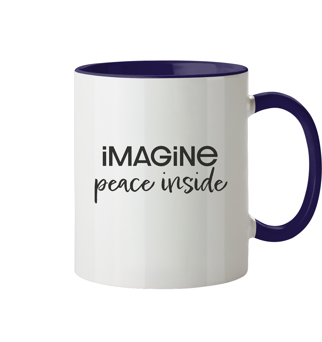 imagine peace inside - Tasse zweifarbig