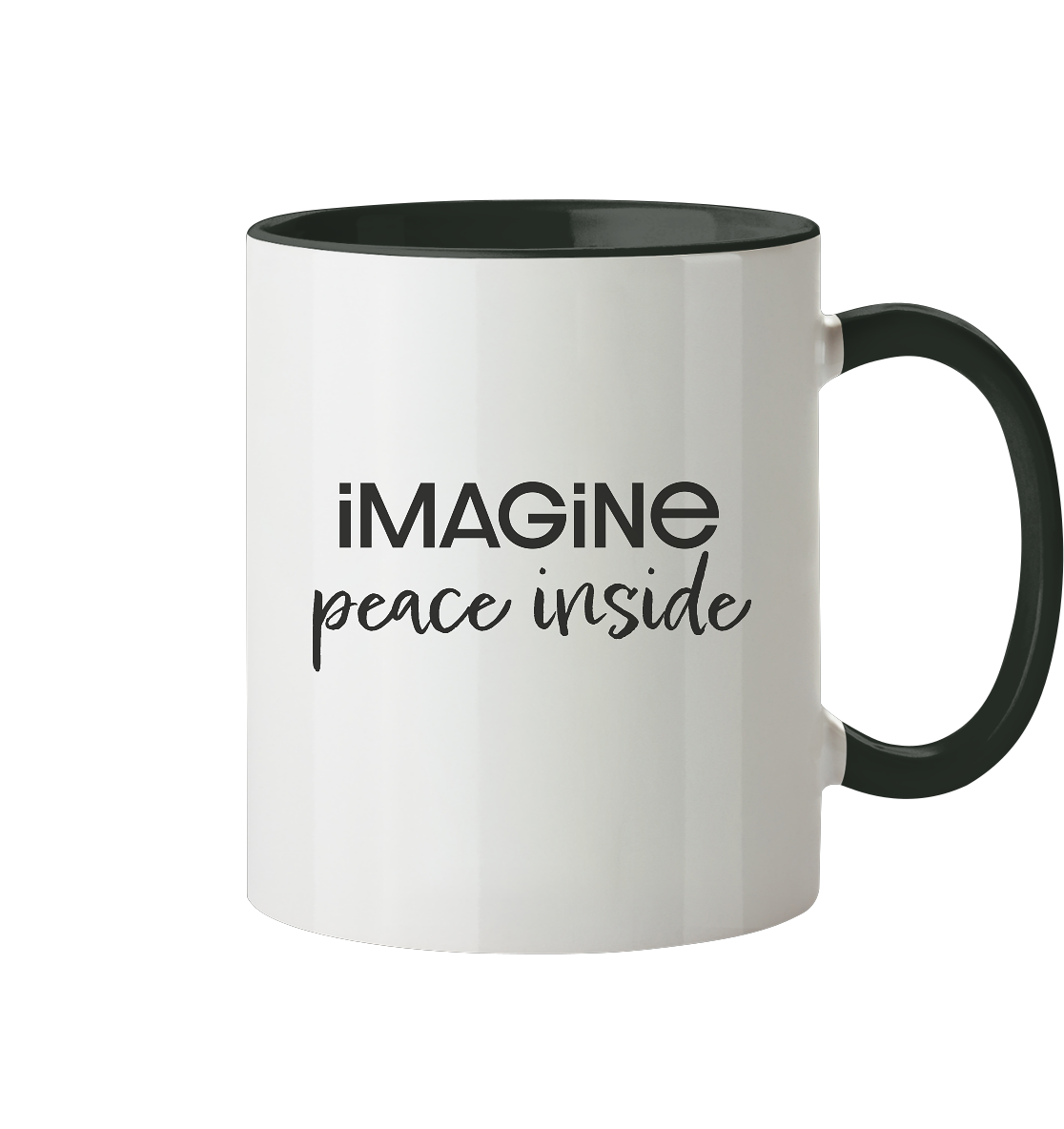 imagine peace inside - Tasse zweifarbig