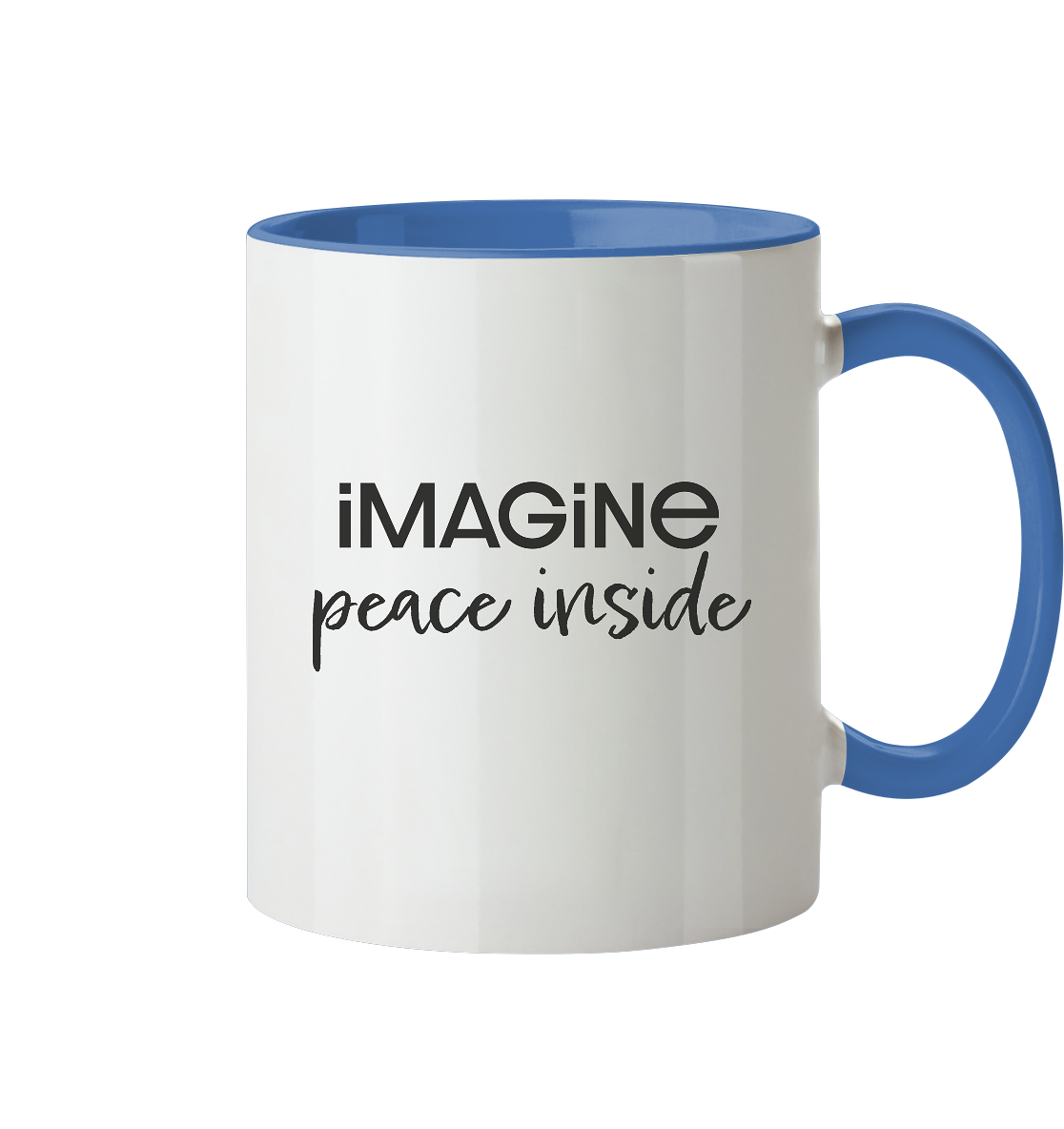 imagine peace inside - Tasse zweifarbig