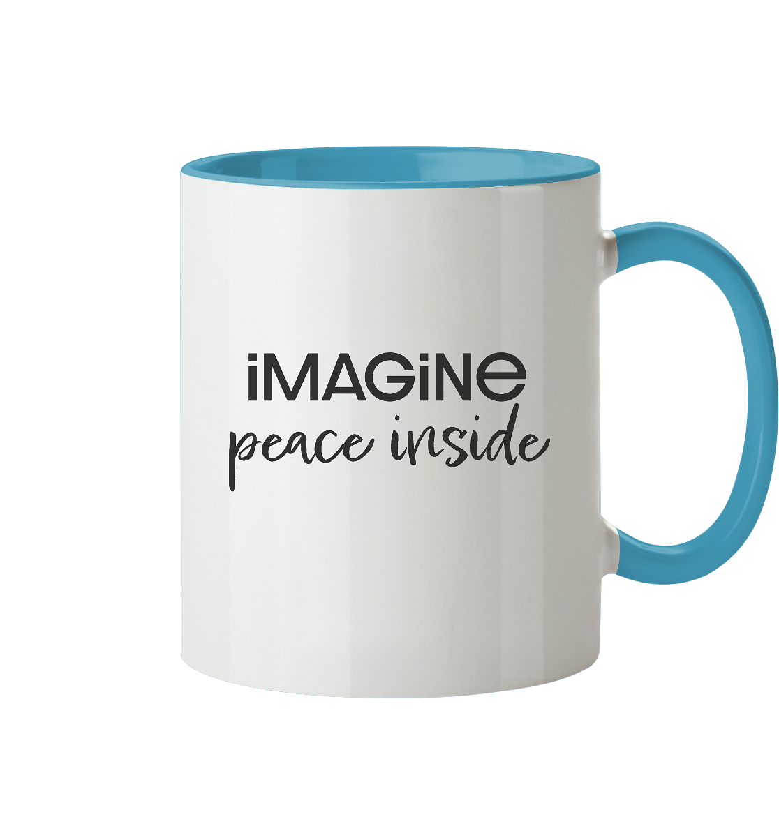 imagine peace inside - Tasse zweifarbig