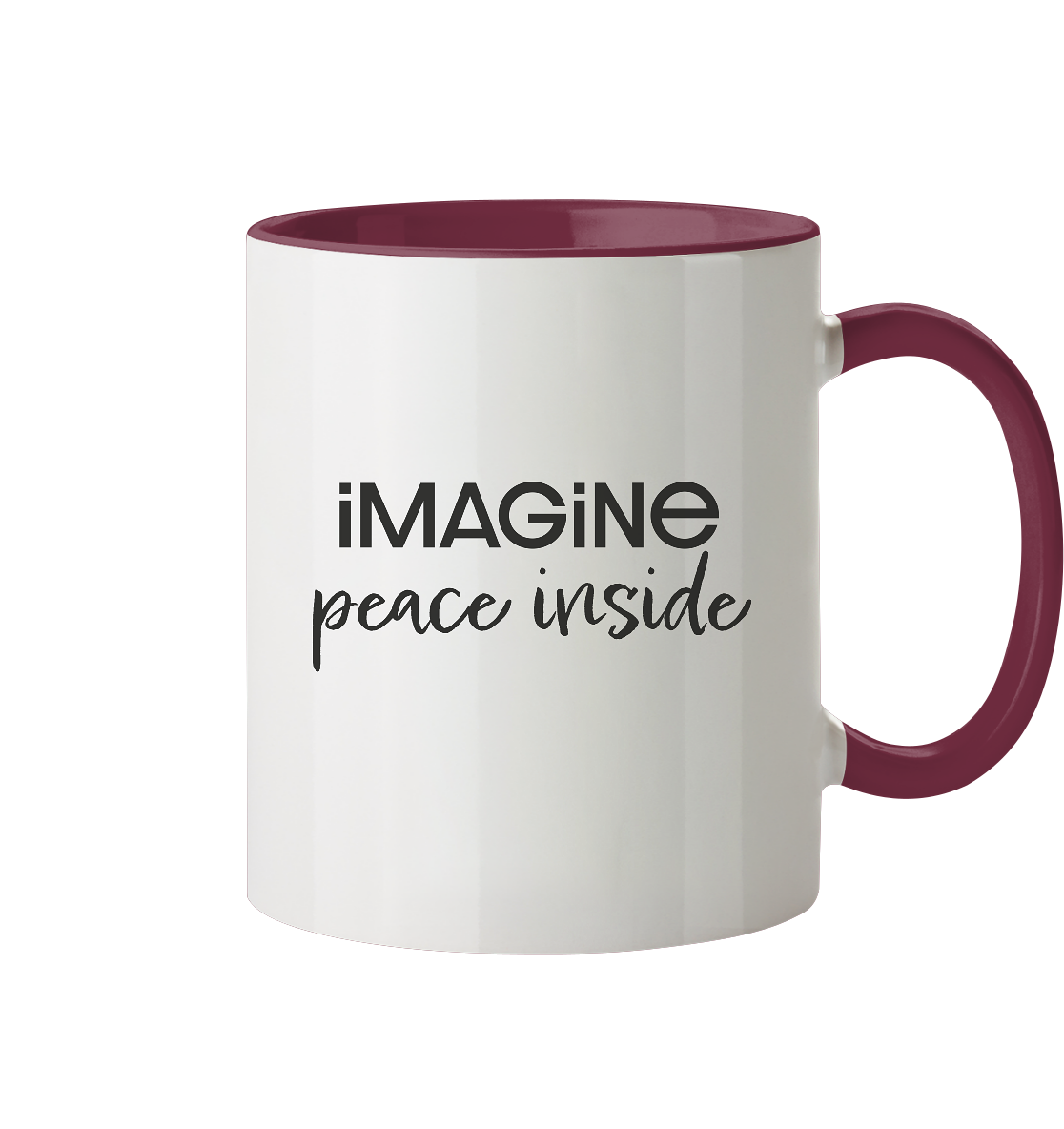 imagine peace inside - Tasse zweifarbig