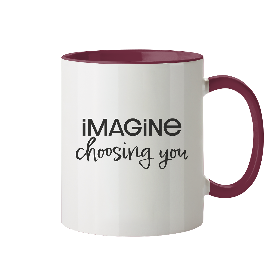 imagine choosing you - Tasse zweifarbig