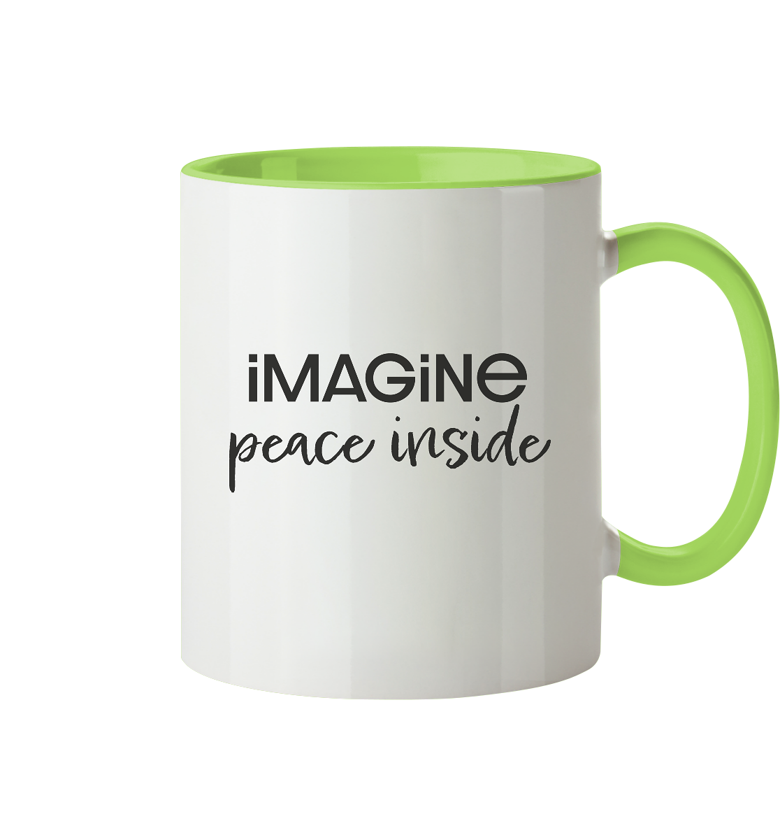 imagine peace inside - Tasse zweifarbig