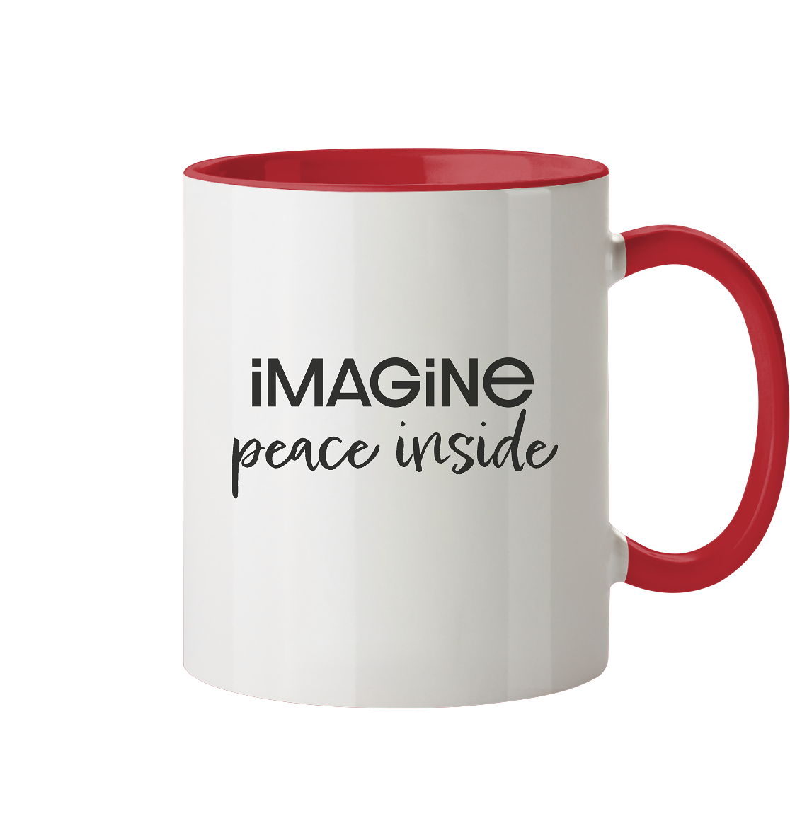 imagine peace inside - Tasse zweifarbig
