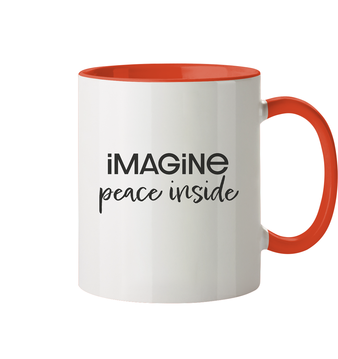 imagine peace inside - Tasse zweifarbig