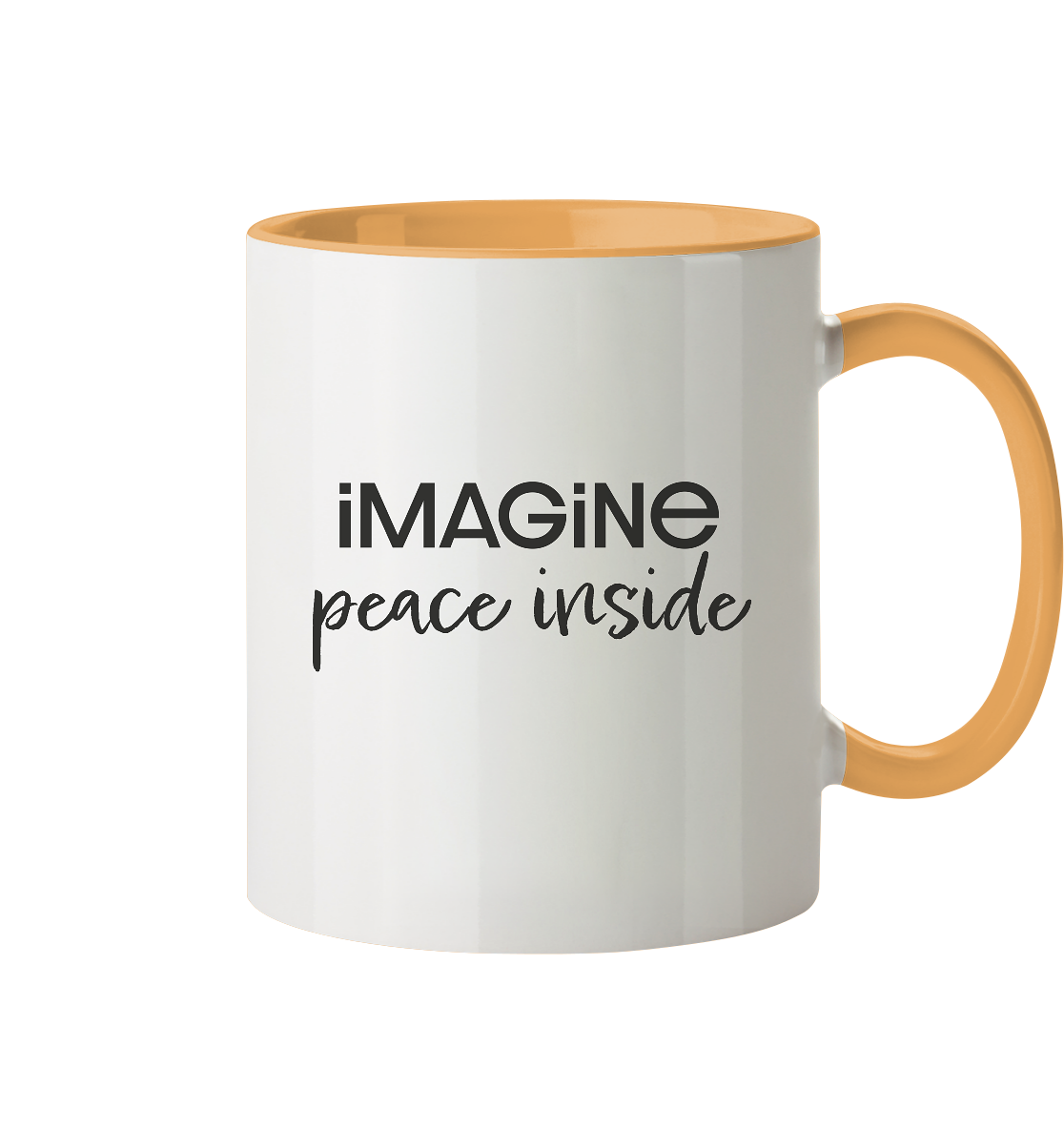imagine peace inside - Tasse zweifarbig