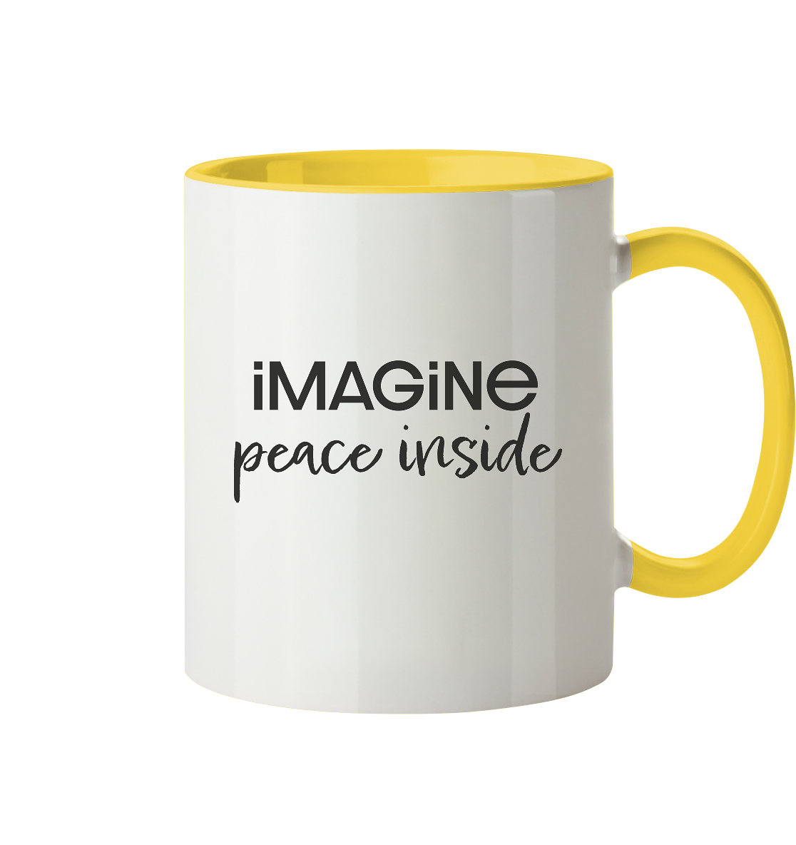 imagine peace inside - Tasse zweifarbig