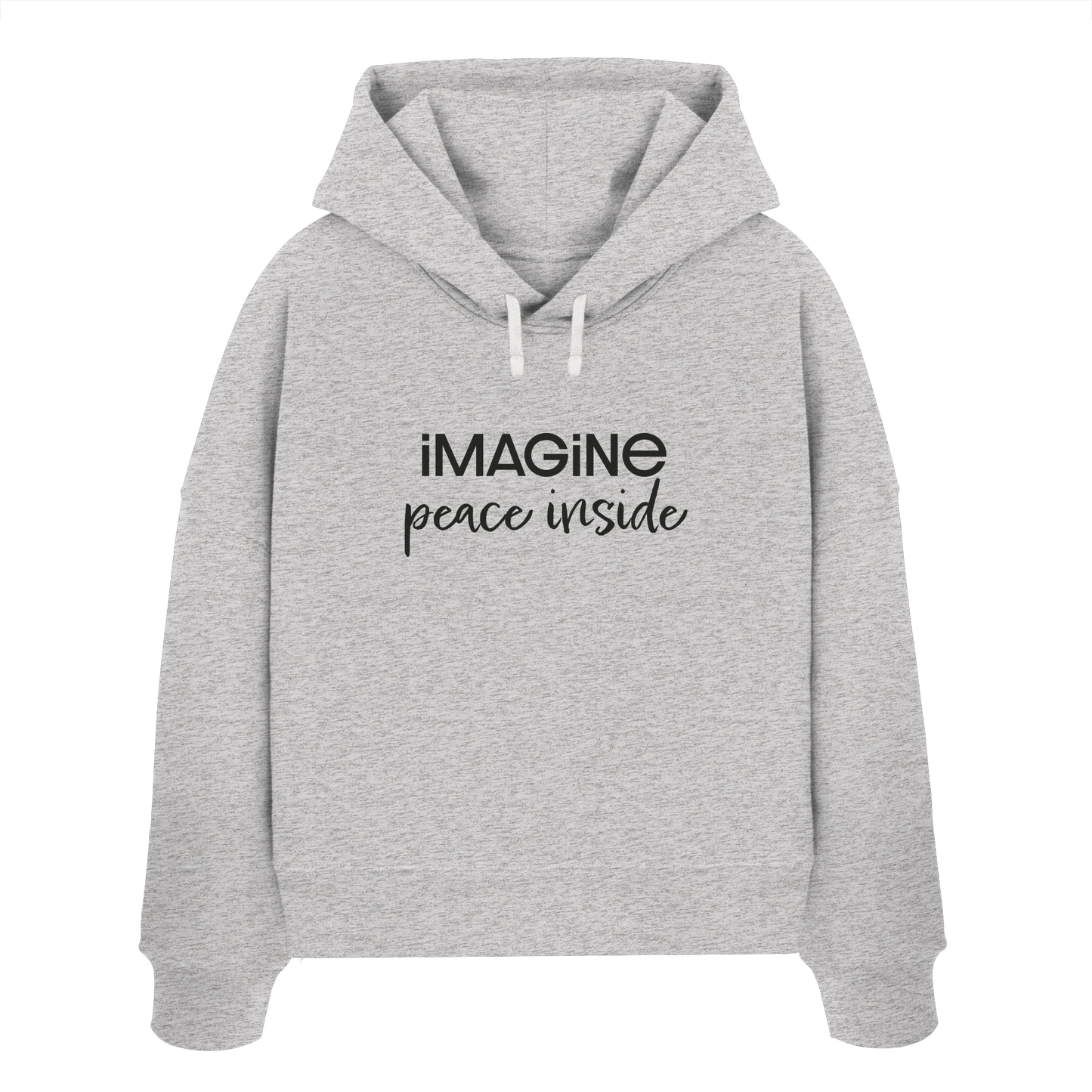 imagine peace inside - Womens Organic Boxcut Hoodie