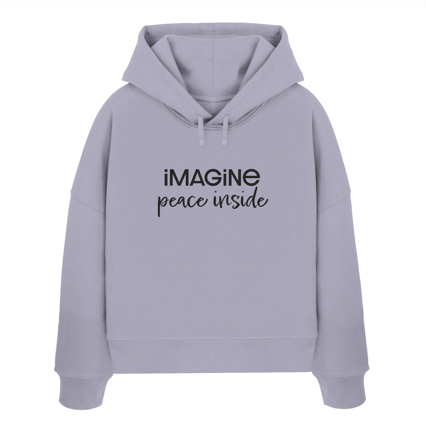 imagine peace inside - Womens Organic Boxcut Hoodie