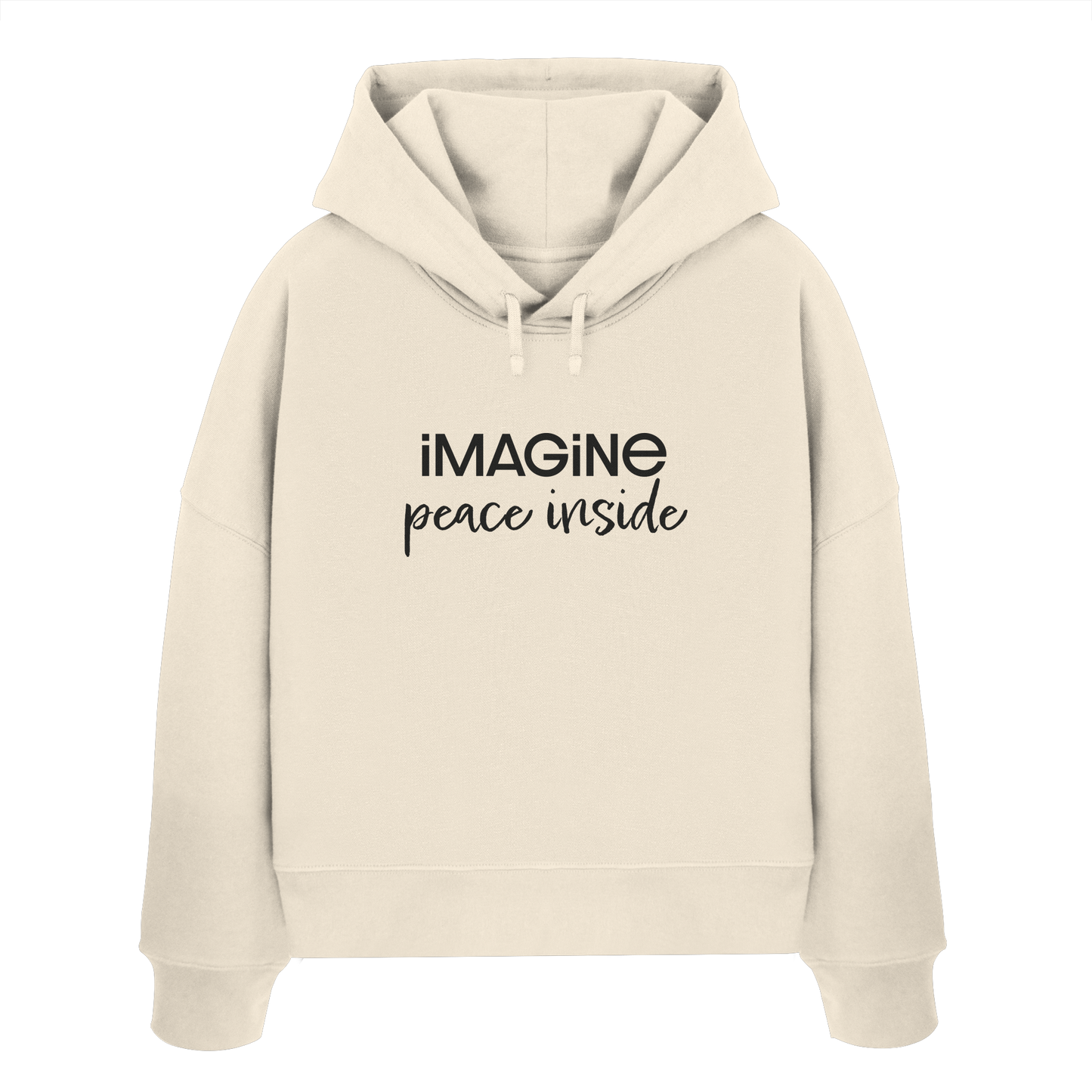imagine peace inside - Womens Organic Boxcut Hoodie