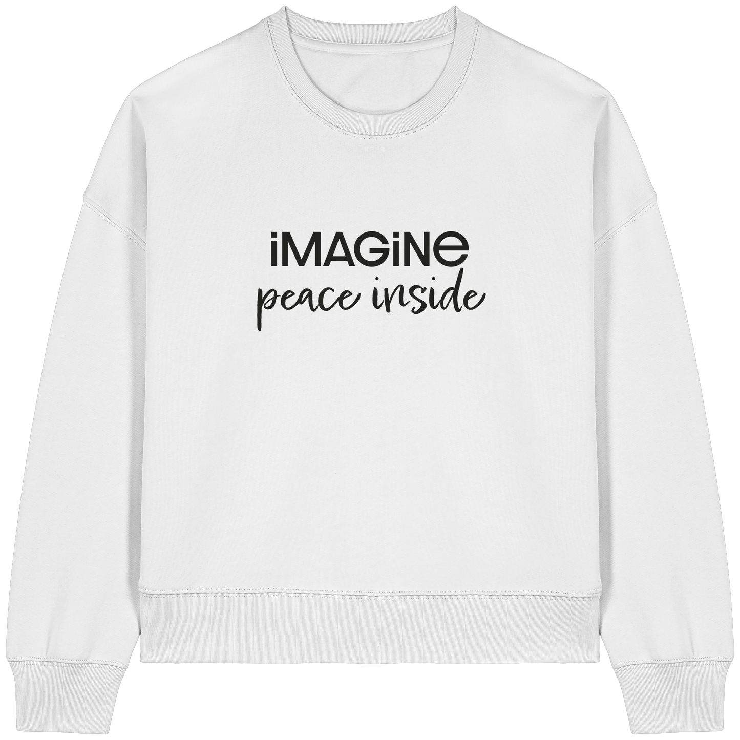 imagine peace inside - Womens Organic Boxcut Sweatshirt
