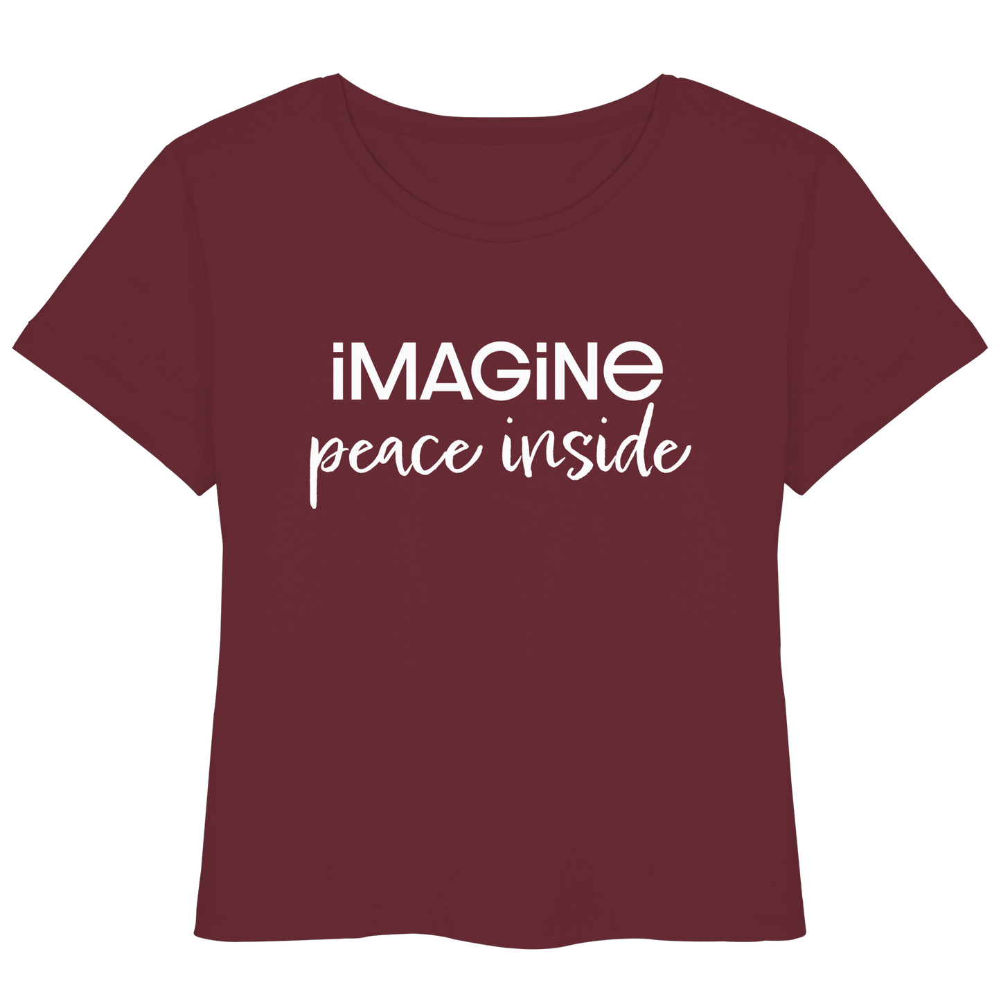 imagine peace inside - Womens Organic Lightweight T-Shirt