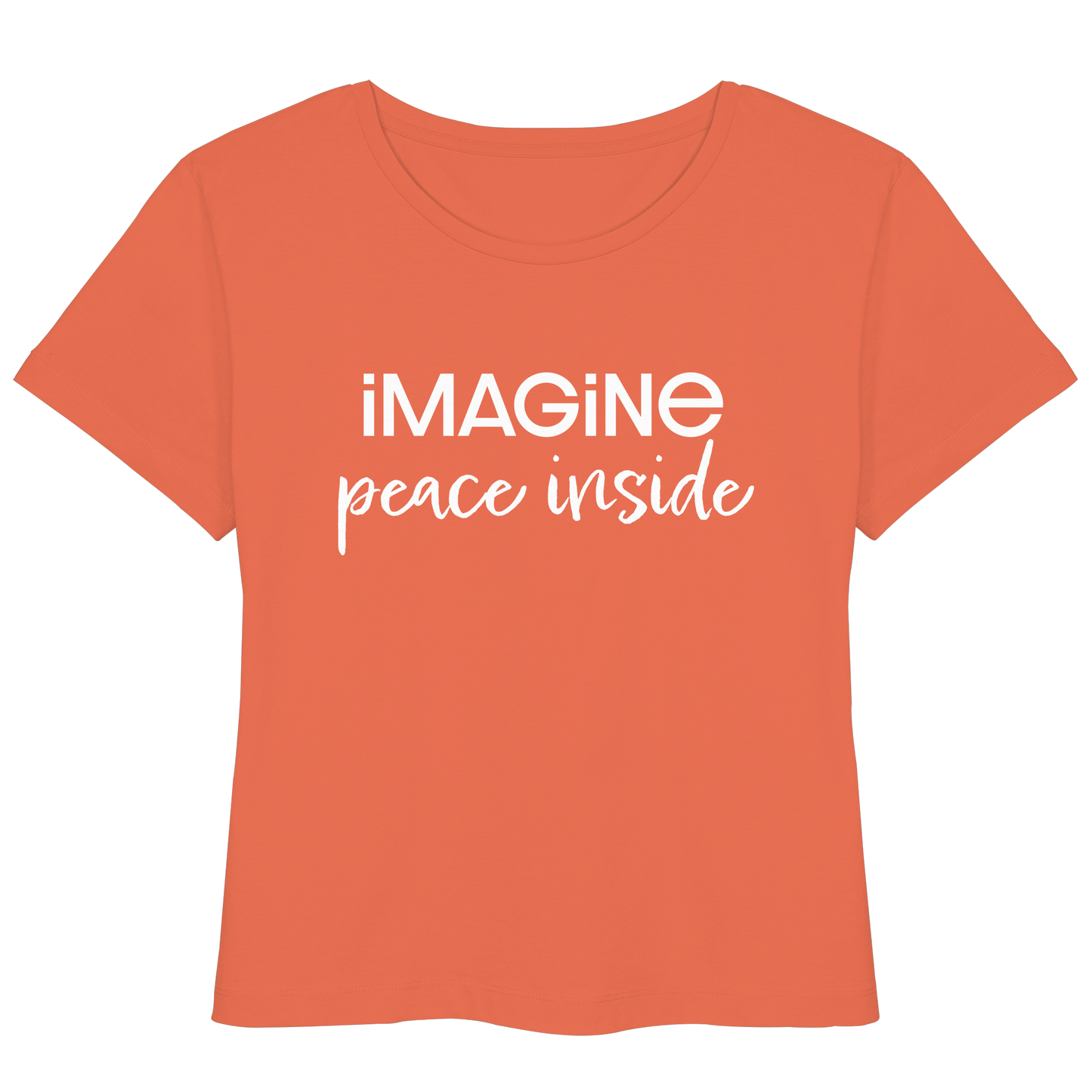 imagine peace inside - Womens Organic Lightweight T-Shirt