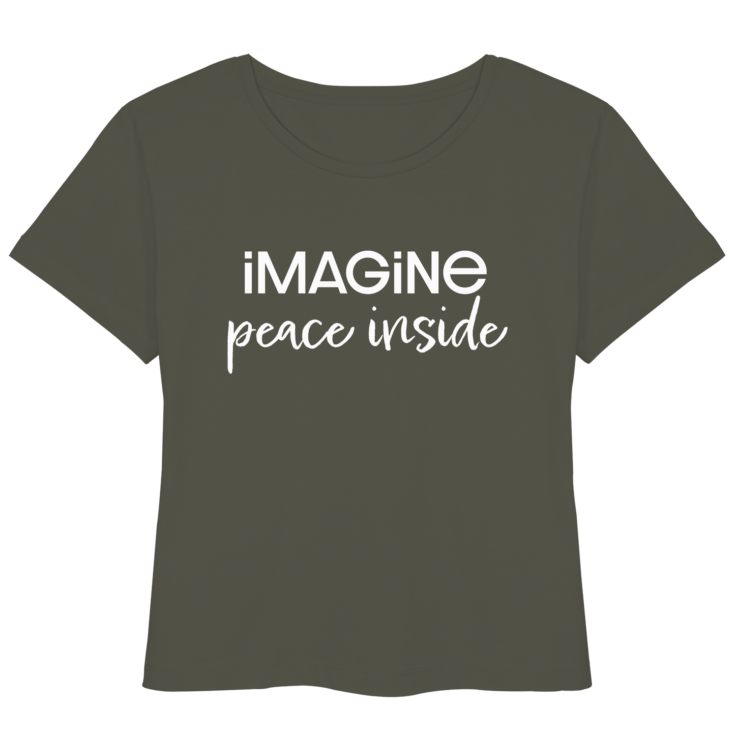 imagine peace inside - Womens Organic Lightweight T-Shirt
