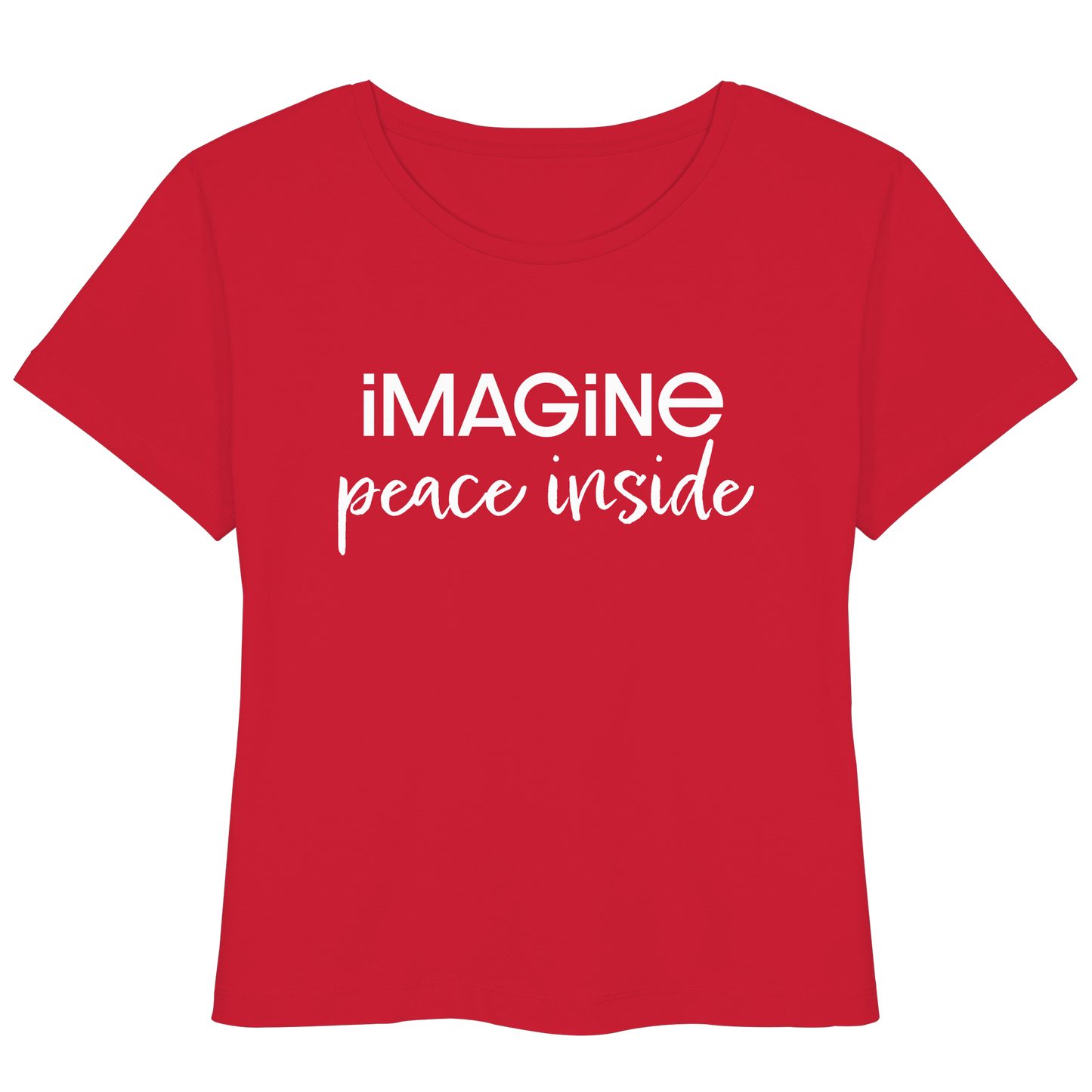 imagine peace inside - Womens Organic Lightweight T-Shirt