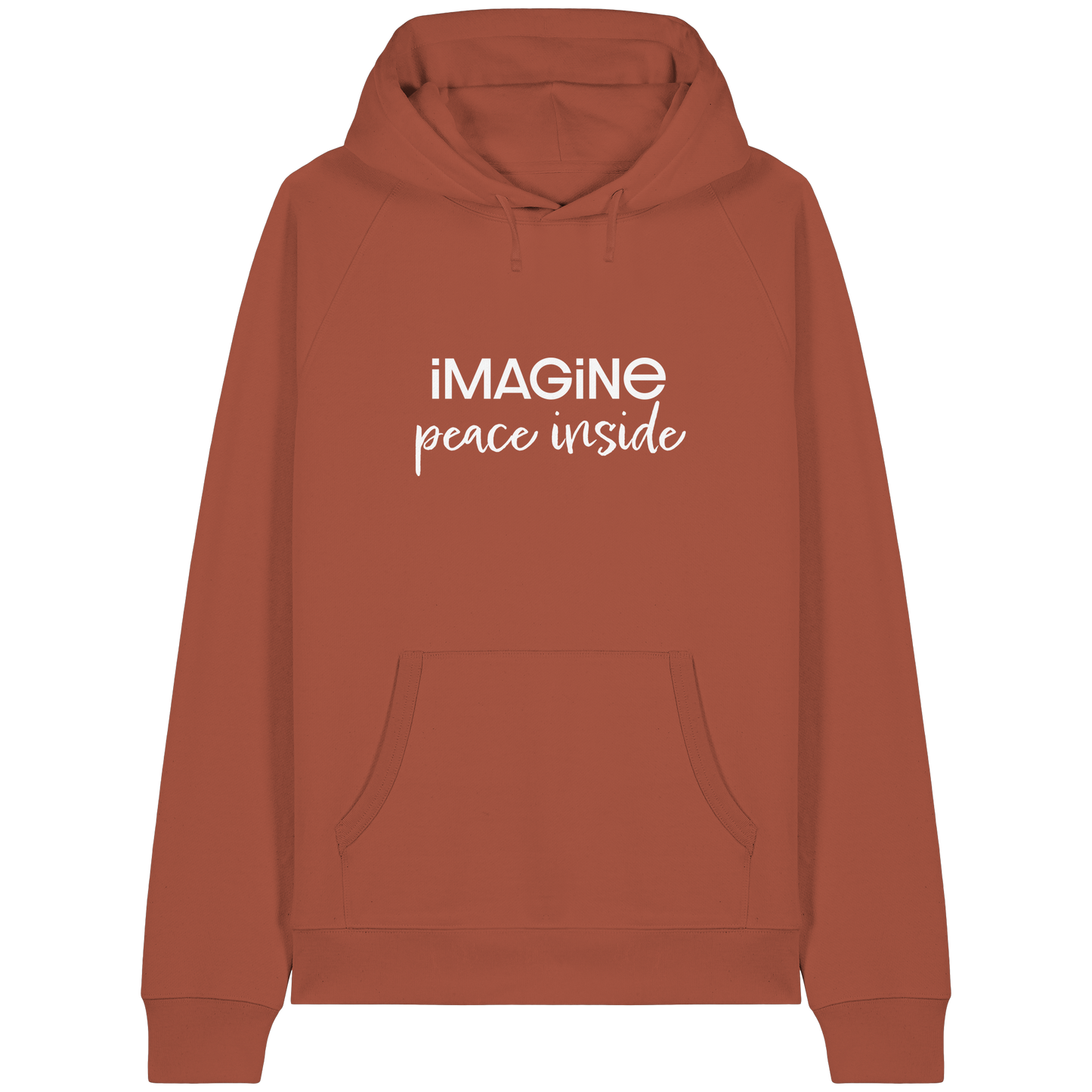 imagine peace inside - Organic Raglan Hoodie